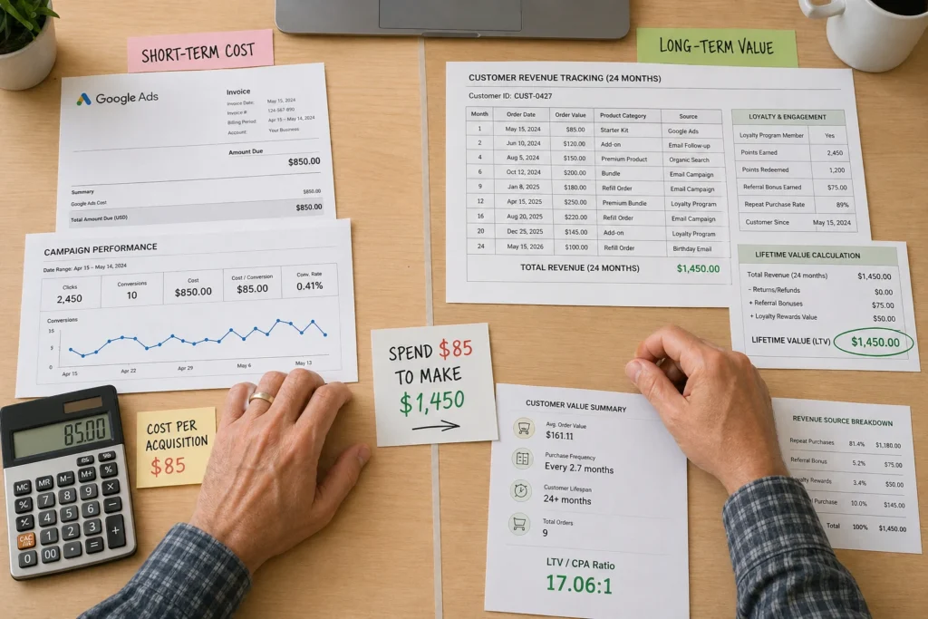 Cost Per Acquisition vs. Customer Lifetime Value